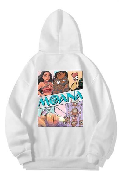 BRZ Collection Unisex Oversize (BEYAZ) Moana (BEYAZ) Hoodie