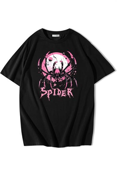 BRZ Collection Unisex Oversize Black Spider T-shirt