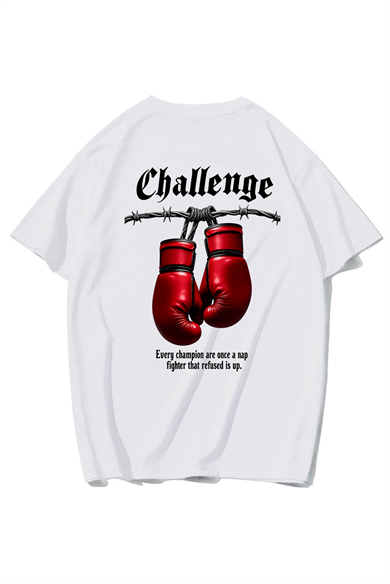 BRZ Collection Unisex Oversize Boxing T-shirt (BEYAZ)