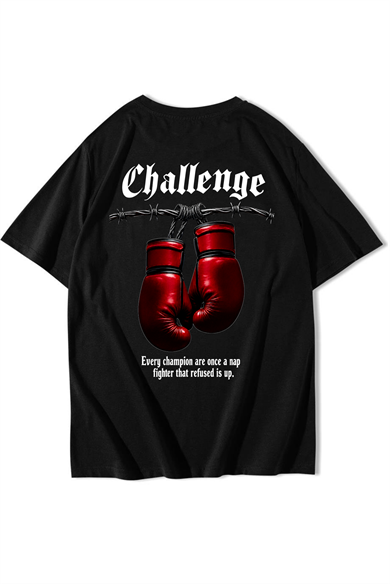 BRZ Collection Unisex Oversize Boxing T-shirt (Siyah)