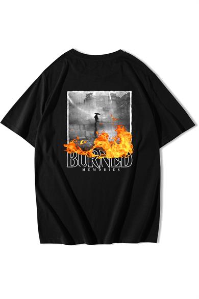 BRZ Collection Unisex Oversize Burned Memories T-shirt