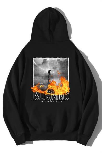 BRZ Collection Unisex Oversize Burned Memories Hoodie