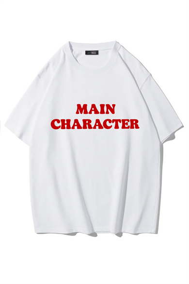 BRZ Collection Unisex Oversize Character T-shirt (BEYAZ)
