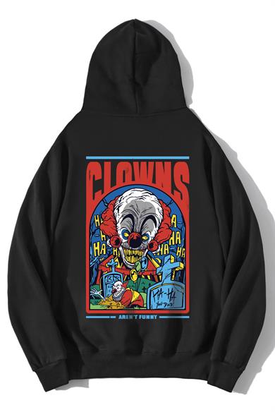 BRZ Collection Unisex Oversize Clowns No Funny Hoodie
