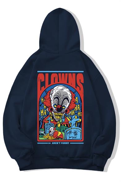 BRZ Collection Unisex Oversize Clowns No Funny Hoodie