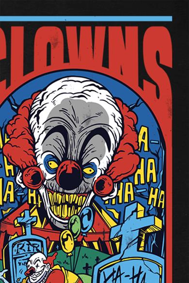 BRZ Collection Unisex Oversize Clowns No Funny T-shirt