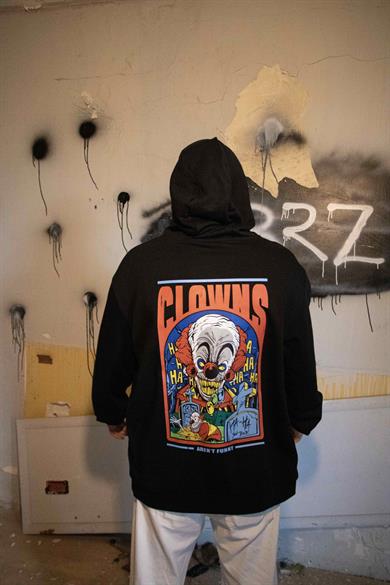 BRZ Collection Unisex Oversize Clowns No Funny Hoodie