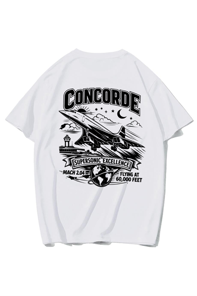 BRZ Collection Unisex Oversize Concorde T-shirt Beyaz