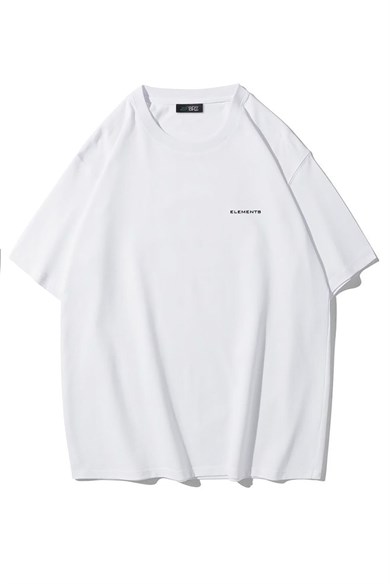 BRZ Collection Unisex Oversize Main Character T-shirt (BEYAZ)