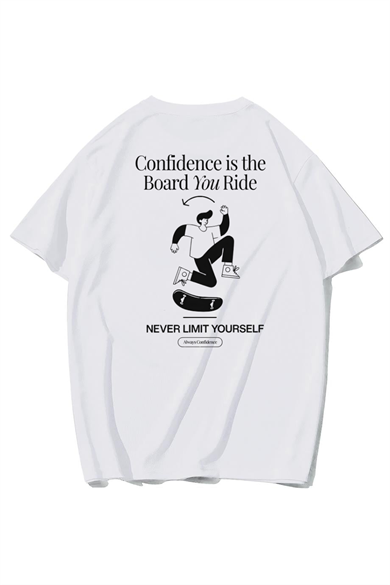 BRZ Collection Unisex Oversize Confidence T-shirt (BEYAZ)