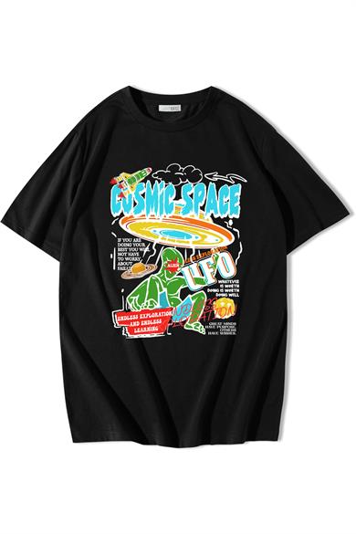 BRZ Collection Unisex Oversize Cosmic Space T-shirt