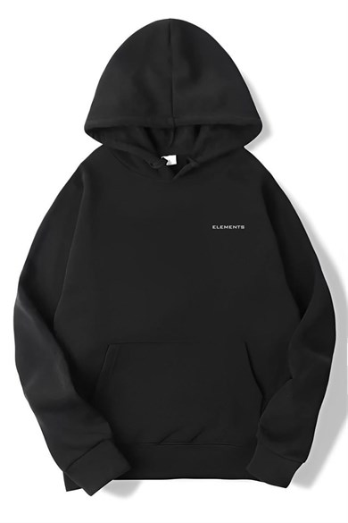 BRZ Collection Unisex Oversize Rock The World Hoodie Siyah