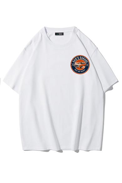 BRZ Collection Unisex Oversize Dad Garage T-shirt (BEYAZ)