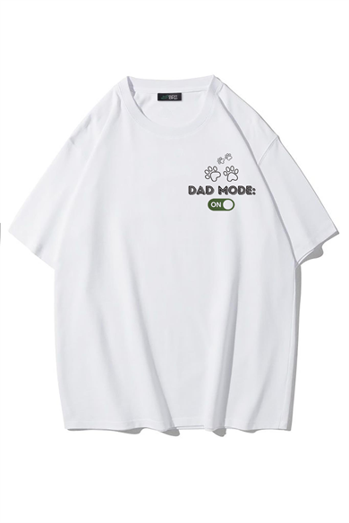 BRZ Collection Unisex Oversize Dad Mode T-shirt (BEYAZ)