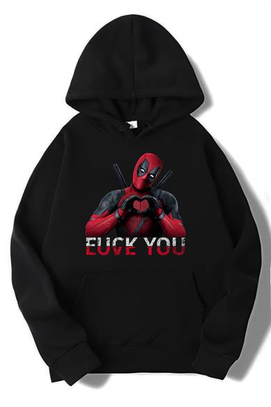 BRZ Collection Unisex Oversize Deadpool Love You Hoodie