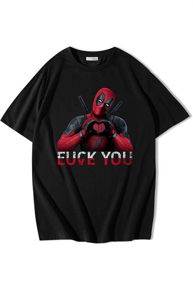BRZ Collection Unisex Oversize Deadpool Love You T-shirt