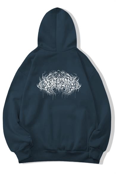 BRZ Collection Unisex Oversize Deathcore Lettering Sweatshirt Hoodie