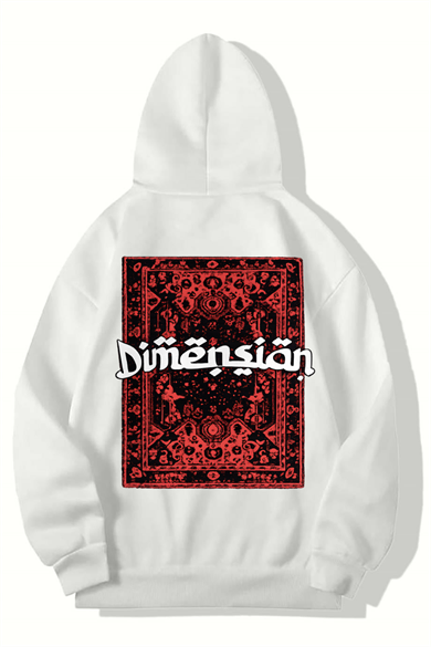 BRZ Collection Unisex Oversize Dimension HOODIE (BEYAZ)