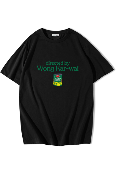 BRZ Collection Unisex Oversize Directed By Wong Kar-wai T-shirt Siyah