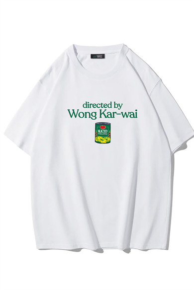 BRZ Collection Unisex Oversize Directed By Wong Kar-wai T-shirt (BEYAZ)