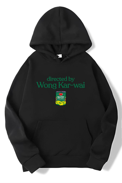 BRZ Collection Unisex Oversize Directed By Wong Kar-wai Hoodie Siyah