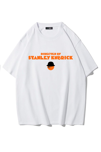 BRZ Collection Unisex Oversize Directed By Stanley Kubrick T-shirt (BEYAZ)