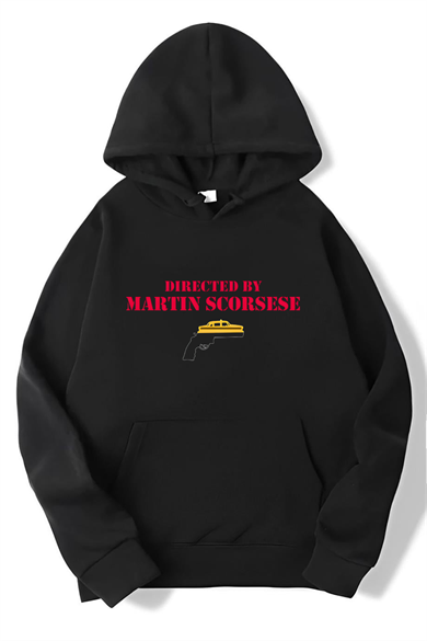 BRZ Collection Unisex Oversize Directed By Martin Scorsese Hoodie Siyah