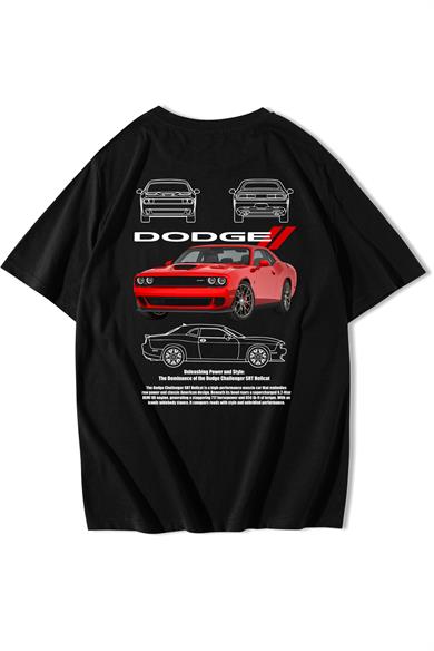 BRZ Collection Unisex Oversize Dodge Challenger SRT Hellcat T-shirt