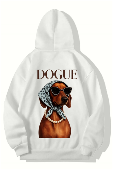 BRZ Collection Unisex Oversize Dogue HOODIE (BEYAZ)