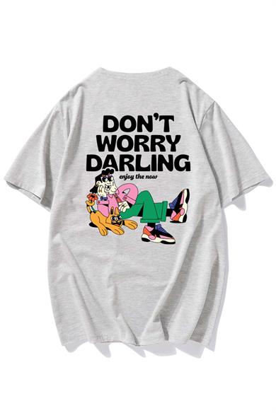 BRZ Collection Unisex Oversize Dont Worry Arka Baskılı T-shirt