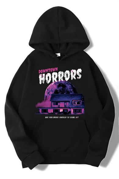 BRZ Collection Unisex Oversize Downtown Horrors Hoodie