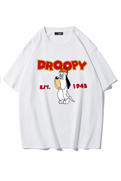 BRZ Collection Unisex Oversize Droopy T-shirt (BEYAZ)