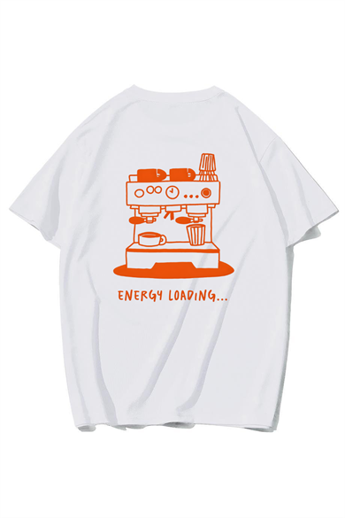 BRZ Collection Unisex Oversize Energy Loading T-shirt (BEYAZ)