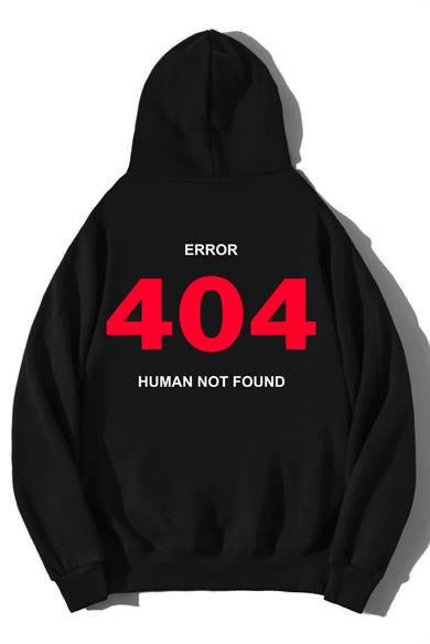 BRZ Collection Unisex Oversize Error 404 Human Not Found Hoodie