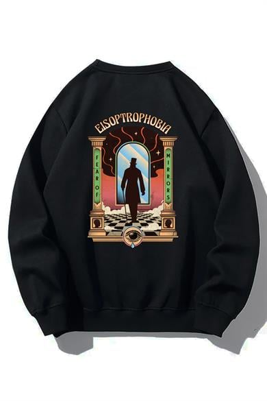BRZ Collection Unisex Oversize Fear of Mirrors Sweatshirt