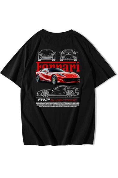 BRZ Collection Unisex Oversize Ferrari 812 Superfast T-shirt
