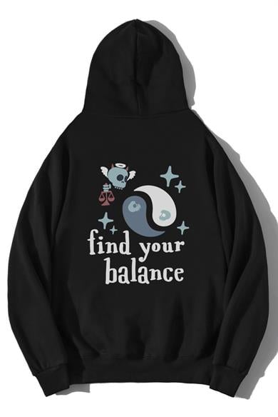 BRZ Collection Unisex Oversize Find Your Balance Hoodie