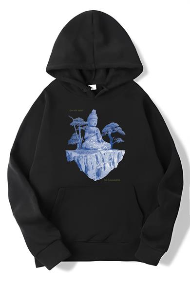 BRZ Collection Unisex Oversize FloatingIsland Buddah Hoodie