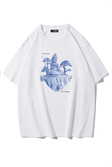 BRZ Collection Unisex Oversize FloatingIsland Buddah T-shirt