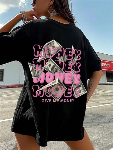 BRZ Collection Unisex Oversize Give Me Money T-Shirt 