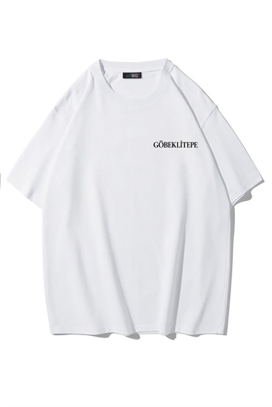 BRZ Collection Unisex Oversize Göbeklitepe T-shirt (BEYAZ)