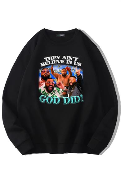 BRZ Collection Unisex Oversize God Did Sweatshirt