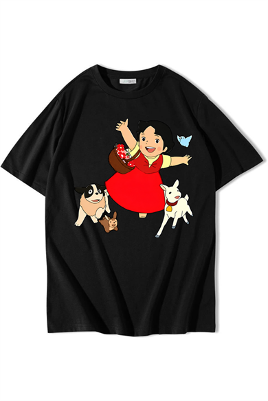 BRZ Collection Unisex Oversize Heidi T-Shirt Siyah