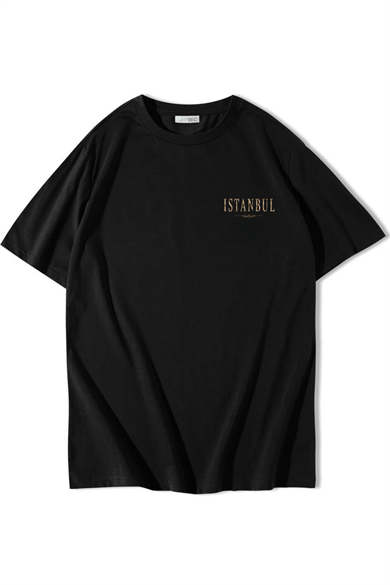 BRZ Collection Unisex Oversize Heritage Is Timeless Istanbul T-shirt Siyah