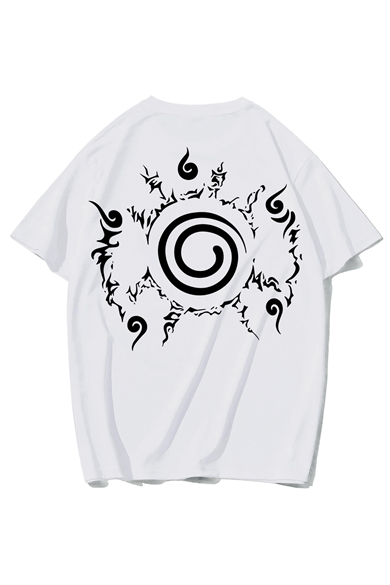 BRZ Collection Unisex Oversize Hidden Spiral T-shirt (BEYAZ)