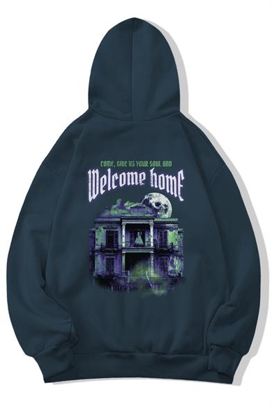 BRZ Collection Unisex Oversize HuntedHouse Welcome Home Hoodie