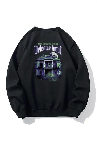 BRZ Collection Unisex Oversize HuntedHouse Welcome Home Sweatshirt