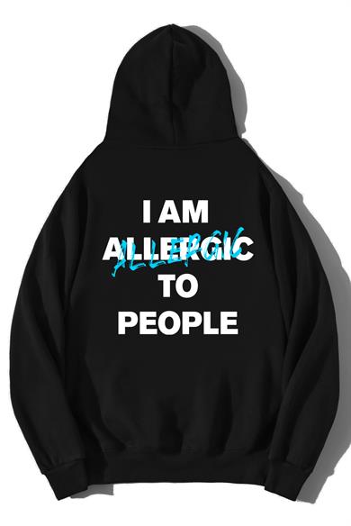BRZ Collection Unisex Oversize I Am Allergic To People Hoodie
