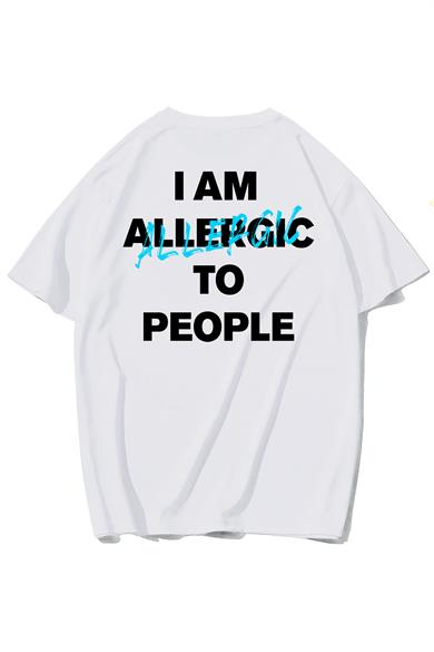 BRZ Collection Unisex Oversize I Am Allergic To People T-shirt