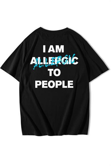 BRZ Collection Unisex Oversize I Am Allergic To People T-shirt